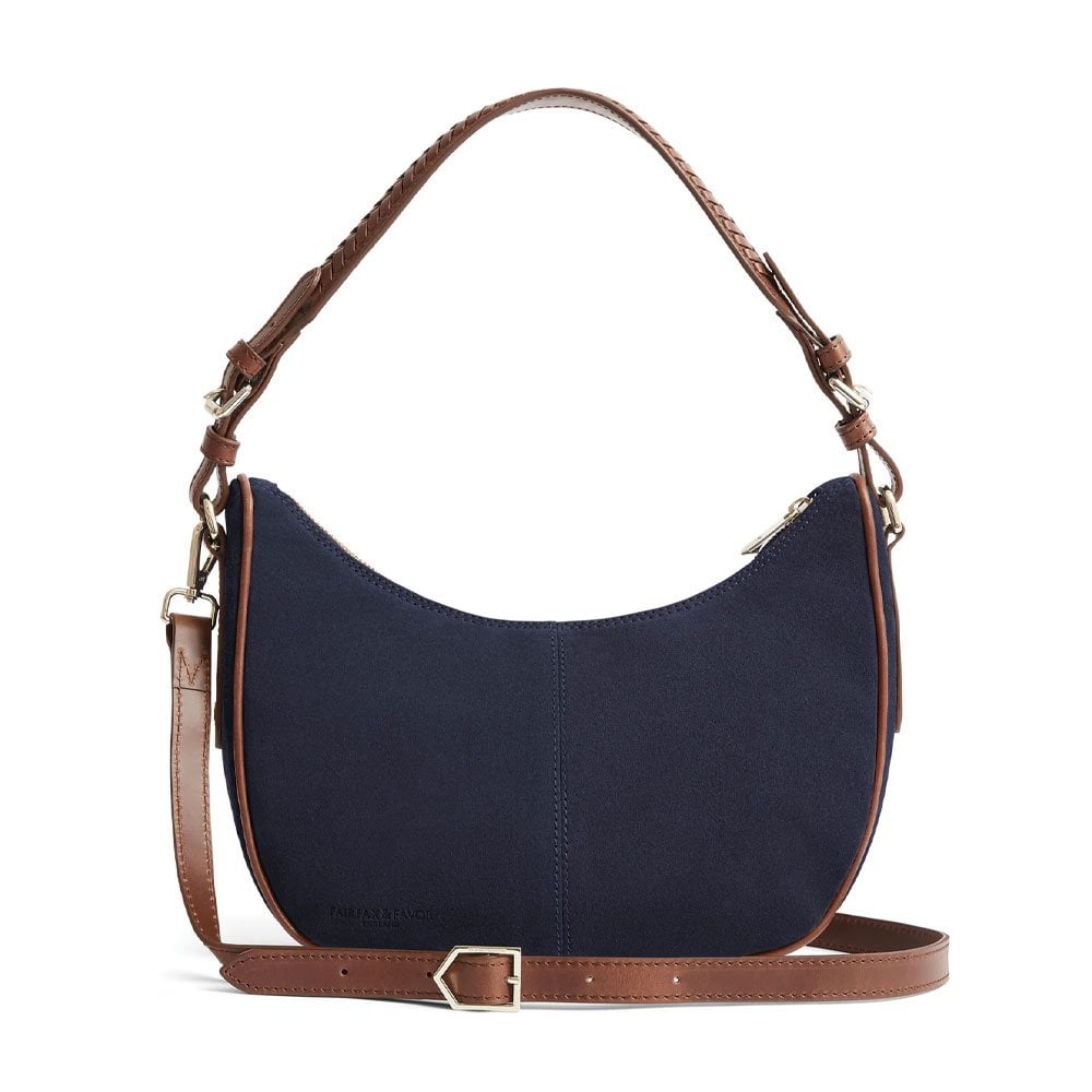 Fairfax & Favor Fairfax & Favor Tetbury Crescent Bag in Navy