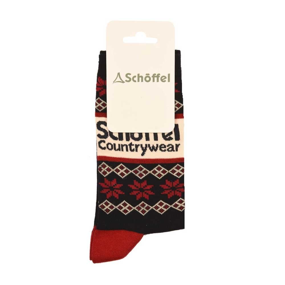 Schoffel Schoffel Mens Socks in Navy Fairisle