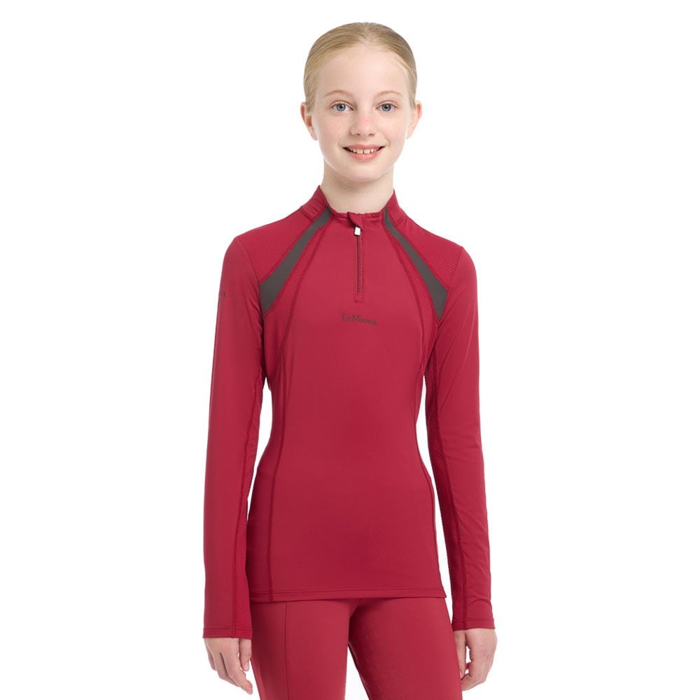 LeMieux Young Rider Mia Mesh Base Layer Red