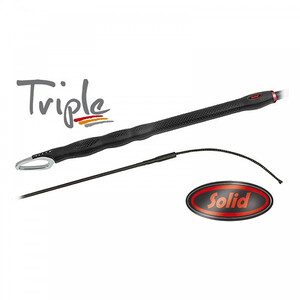 Fleck Fleck Triple Solid Dressage Whip 120cm 