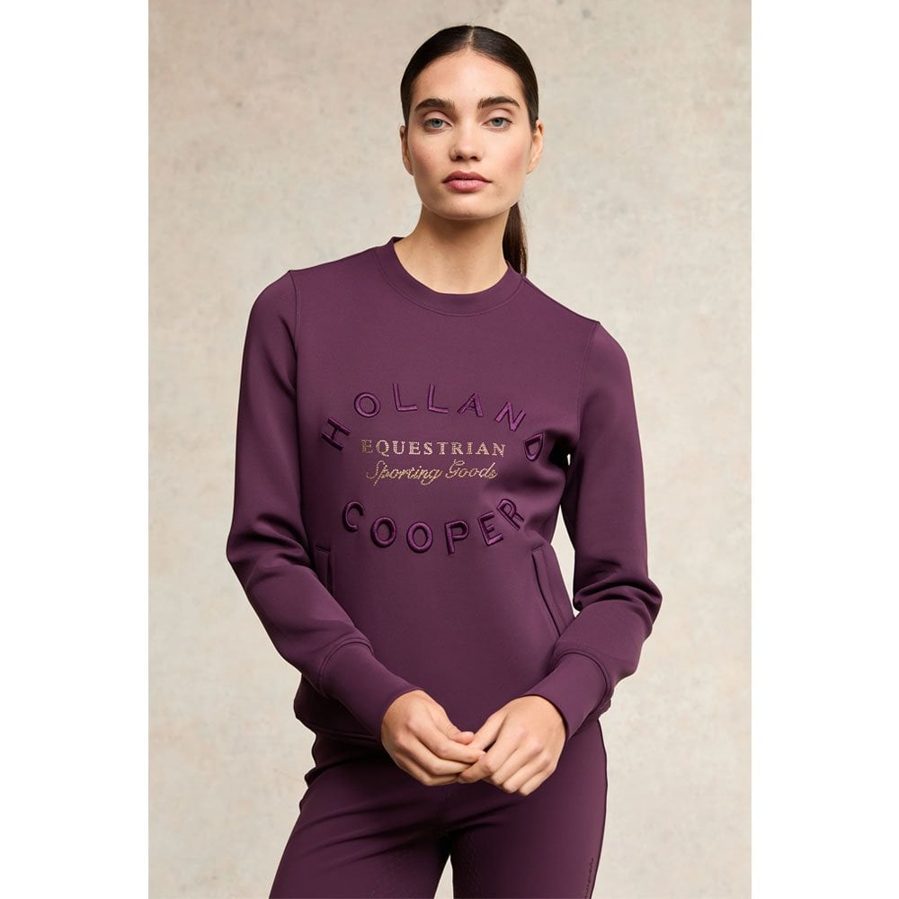 Holland Cooper Crystal Crew Sweatshirt Purple