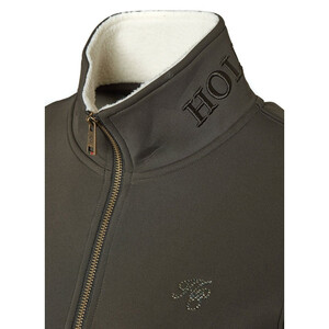 Holland Cooper Holland Cooper Training Zip Henley Sweatshirt in Dark Olive