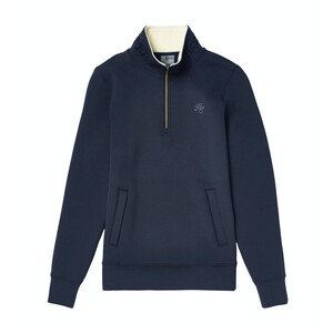 Holland Cooper Holland Cooper Training Zip Henley Sweatshirt in Ink Navy