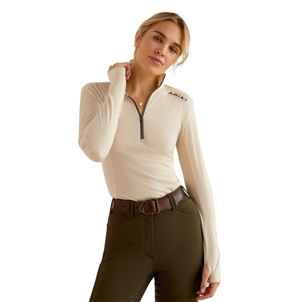 Ariat Cheviot 1/4 Zip Base Layer Beige