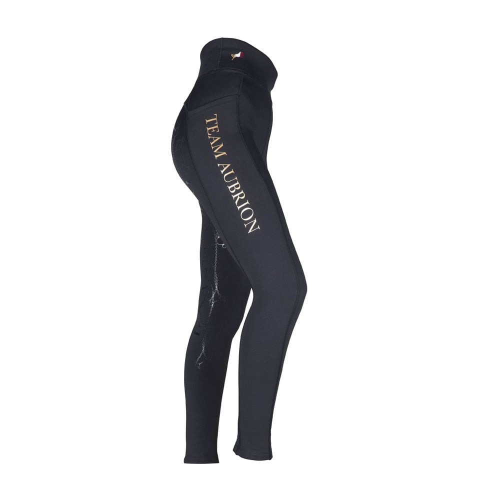 Shires Shires Aubrion Team Young Rider Winter Riding Tights in Black