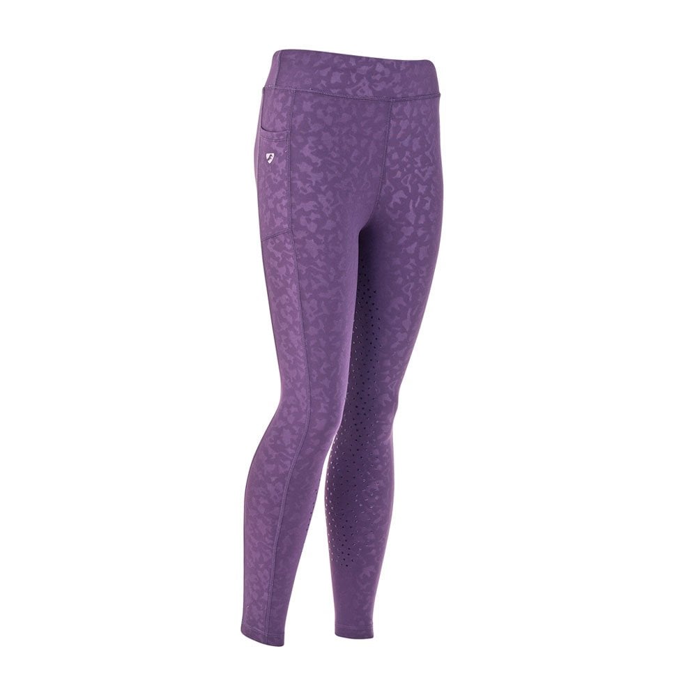 Shires Shires Aubrion Non-Stop Young Rider Riding Tights in Purple