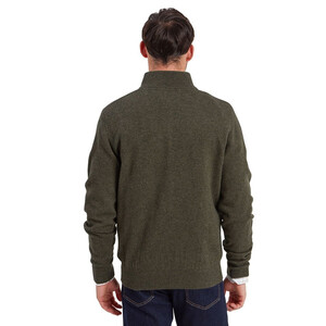 Schoffel Schoffel Mens Calton Cotton Cashmere 1/4 Zip Jumper in Loden Green
