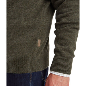 Schoffel Schoffel Mens Calton Cotton Cashmere 1/4 Zip Jumper in Loden Green