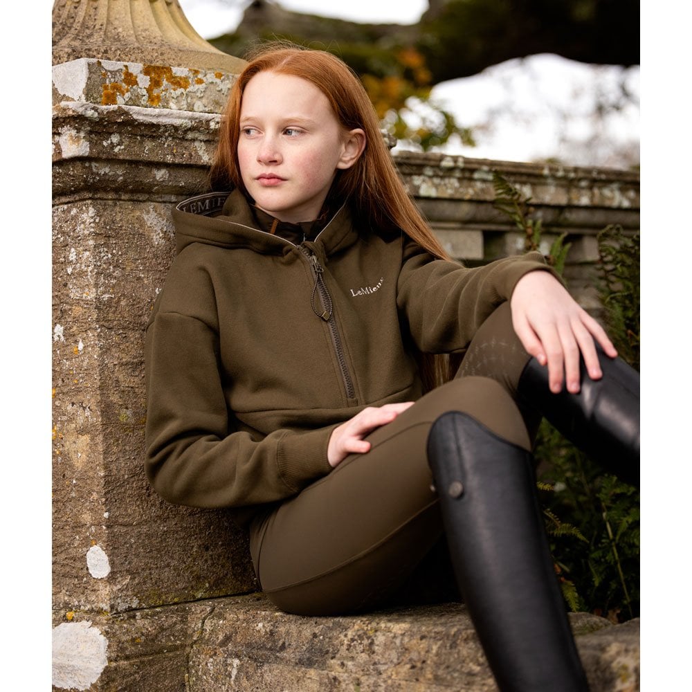 LeMieux Young Rider Hettie Half Zip Hoodie Green
