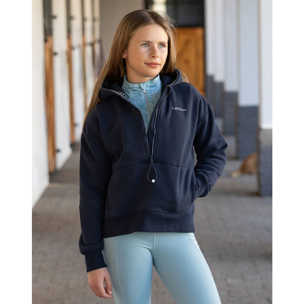LeMieux Young Rider Hettie Half Zip Hoodie AW24 Navy