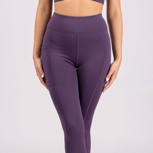 Shires Shires Aubrion Shield Winter Riding Tights in Purple