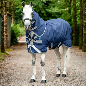 Horseware Horseware Rhino Pony Plus Lite Turnout in Navy/Titanium Grey