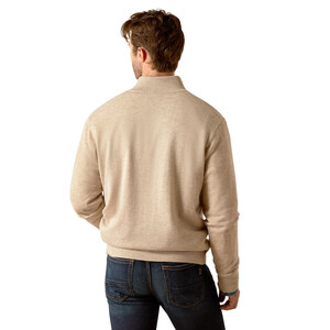 Ariat Ariat Mens Bolinas 1/4 Zip Jumper in Oatmeal