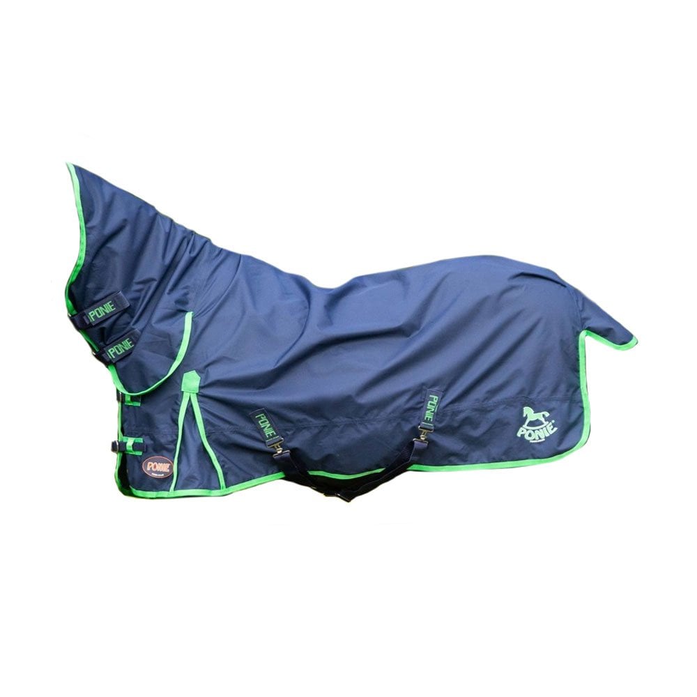 Gallop Gallop Ponie 0g Combo Turnout Rug in Navy/Green