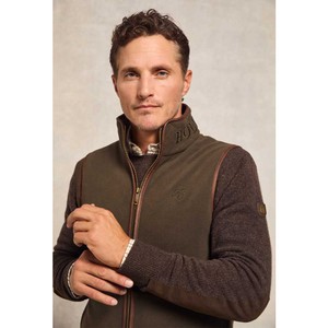 Holland Cooper Holland Cooper Mens Country Fleece Gilet in Khaki
