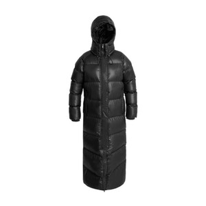 Aztec Diamond Aztec Diamond Heavy Quilted Long Puffer Coat in Black