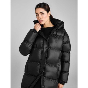 Aztec Diamond Aztec Diamond Heavy Quilted Long Puffer Coat in Black
