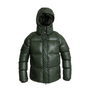 Aztec Diamond Aztec Diamond Heavy Quilted Short Puffer Jacket in Forest Green