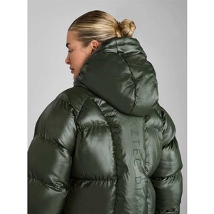 Aztec Diamond Aztec Diamond Heavy Quilted Short Puffer Jacket in Forest Green