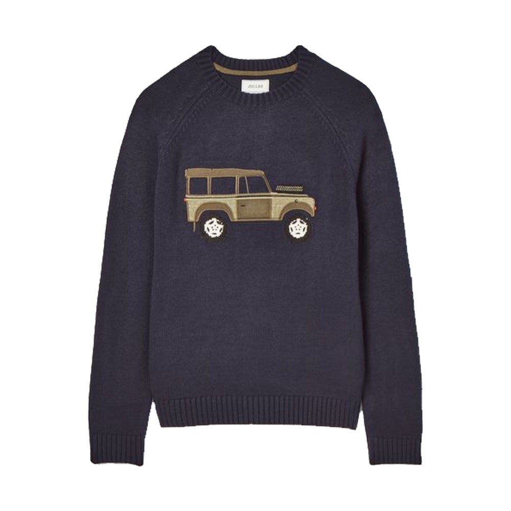 Joules Joules Mens 4 x4 Crew Neck Jumper in Navy