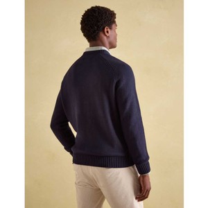 Joules Joules Mens 4 x4 Crew Neck Jumper in Navy