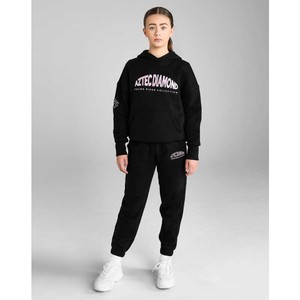Aztec Diamond Aztec Diamond Young Rider Pull on Hoodie in Black/Pink