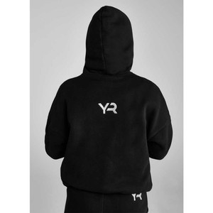 Aztec Diamond Aztec Diamond Young Rider Pull on Hoodie in Black/Pink