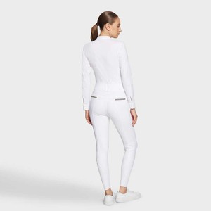 Samshield Samshield Claranova Crystal Fabric Full Seat Breech in White Metal Eclipse