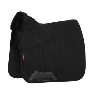 LeMieux LeMieux Merino+ Half Lined Suede Dressage Square in Black