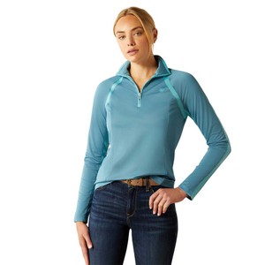 Ariat Ariat Sunstopper 3.0 1/4 Zip Top in Storm Blue
