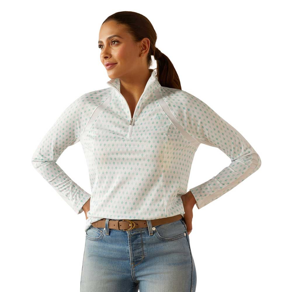 Ariat Ariat Sunstopper 3.0 1/4 Zip Top in Beach Glass Print