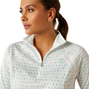 Ariat Ariat Sunstopper 3.0 1/4 Zip Top in Beach Glass Print