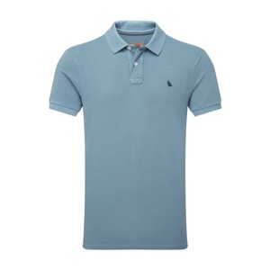 Schoffel Schoffel Mens St Ives Dyed Polo Shirt in Pigeon Blue