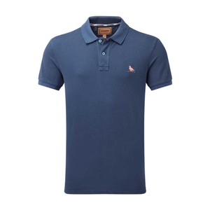 Schoffel Schoffel Mens St Ives Dyed Polo Shirt in French Navy