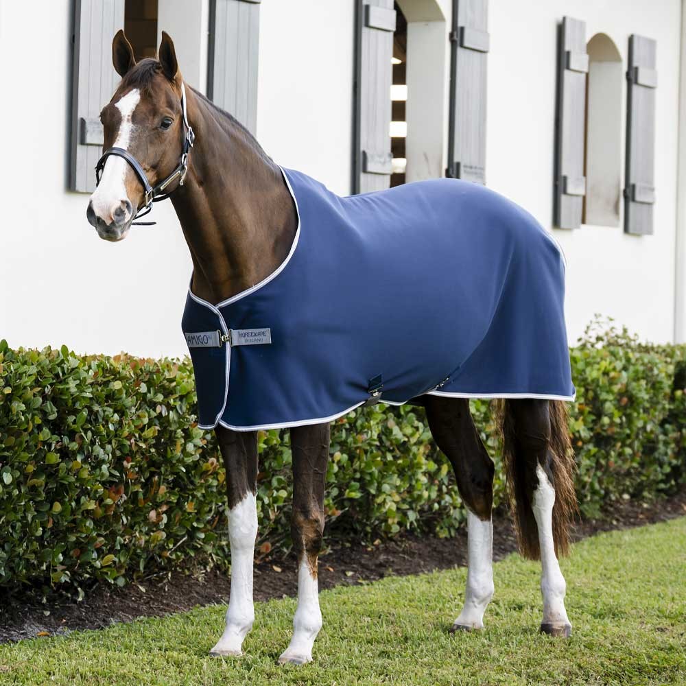Horseware Horseware Amigo Jersey Cooler in Navy/Titanium Grey