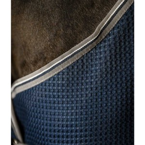 Horseware Rambo Techni Waffle Cooler Rug in Navy/Thunderstorm Grey