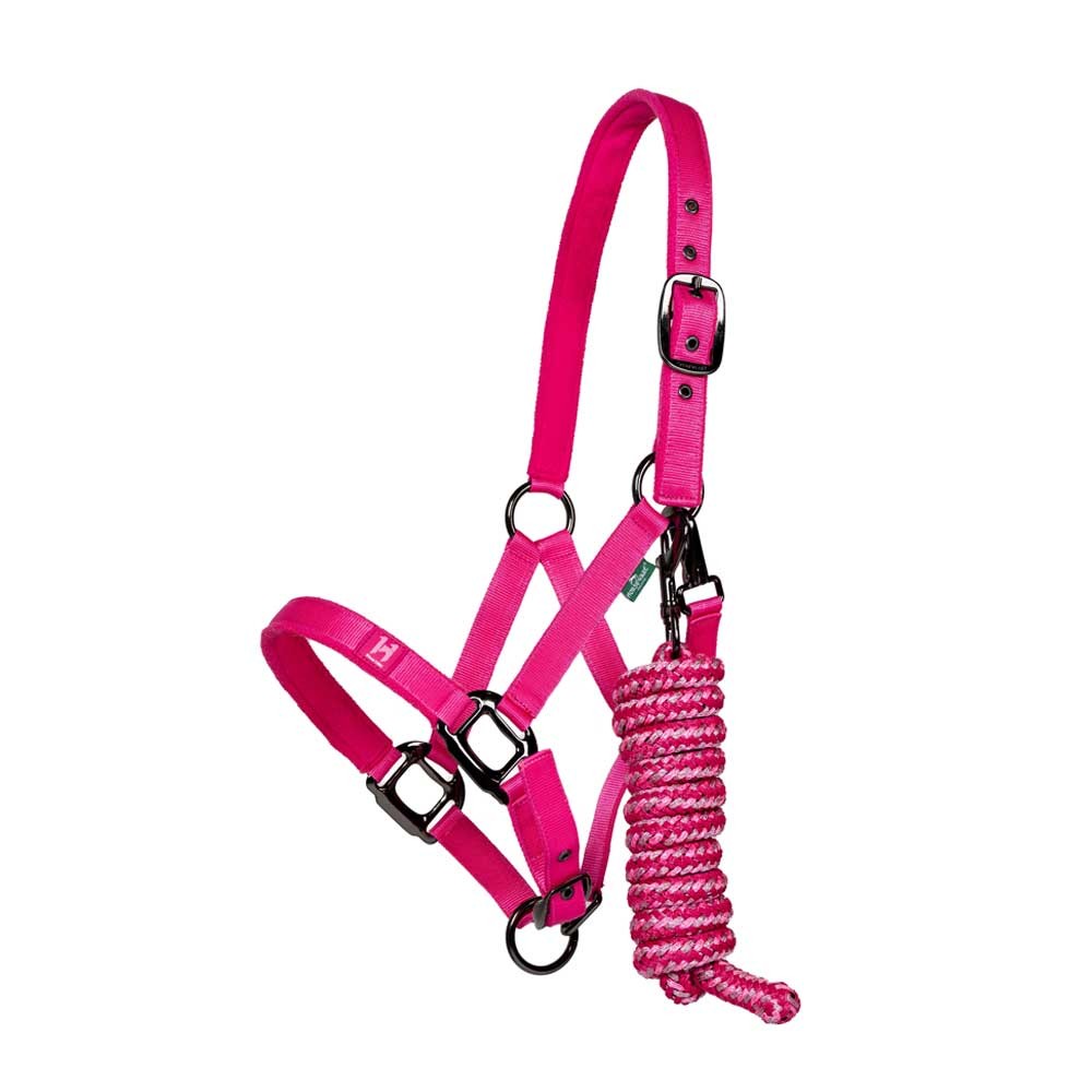 Horseware Horseware Newmarket Headcollar & Leadrope in Whitney Pink