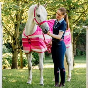 Horseware Horseware Newmarket Headcollar & Leadrope in Whitney Pink