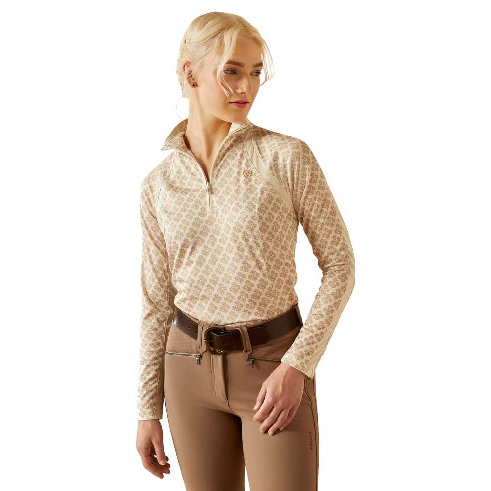 Ariat Ariat Sunstopper 3.0 1/4 Zip Top in Almond Milk