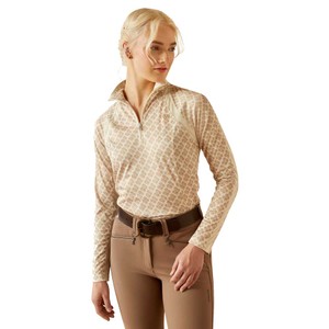 Ariat Ariat Sunstopper 3.0 1/4 Zip Top in Almond Milk