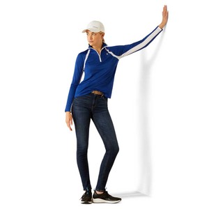 Ariat Ariat Sunstopper 3.0 1/4 Zip Top in Sodalite Blue